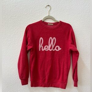 Red Hello Sweatshirt